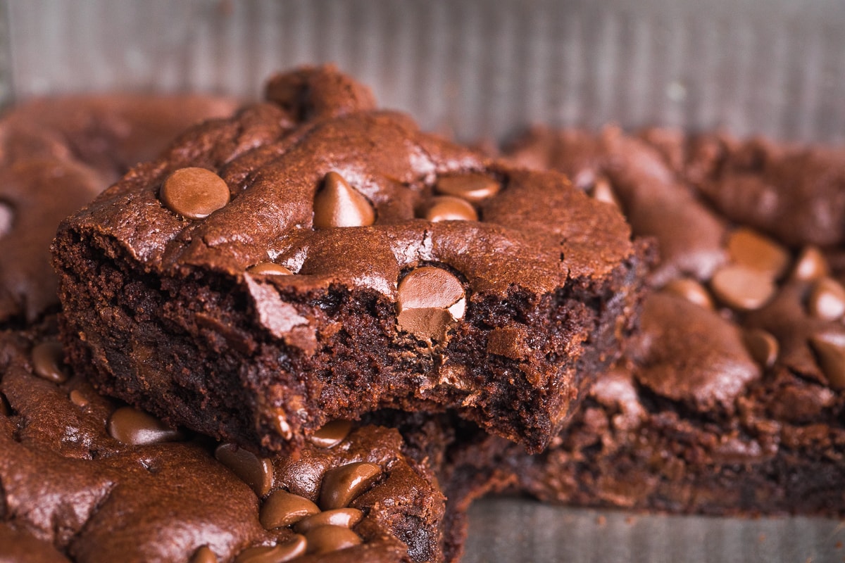 brownie with a bite taken out of it.