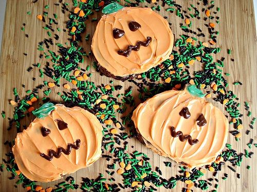 Halloween Pumpkin Brownies