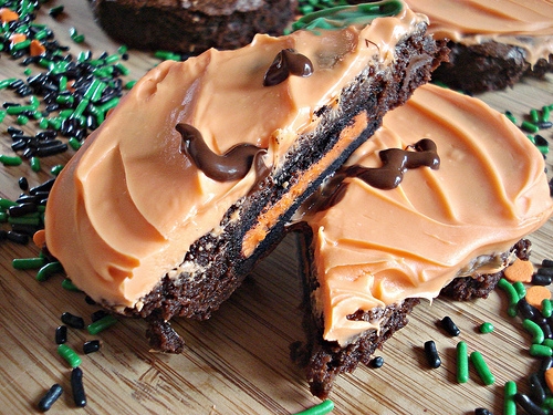 Halloween Pumpkin Brownies