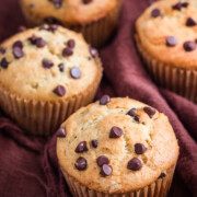 4 banana chocolate chip muffins