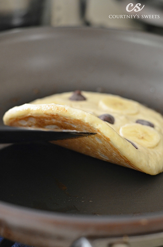 chocolate chip banana pancakes