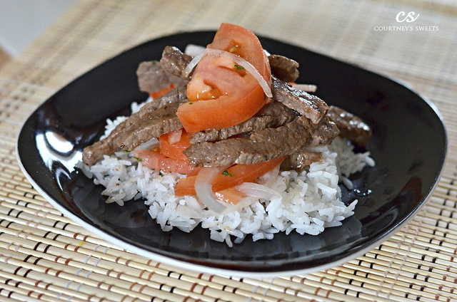 Steak with Tomato and Onions