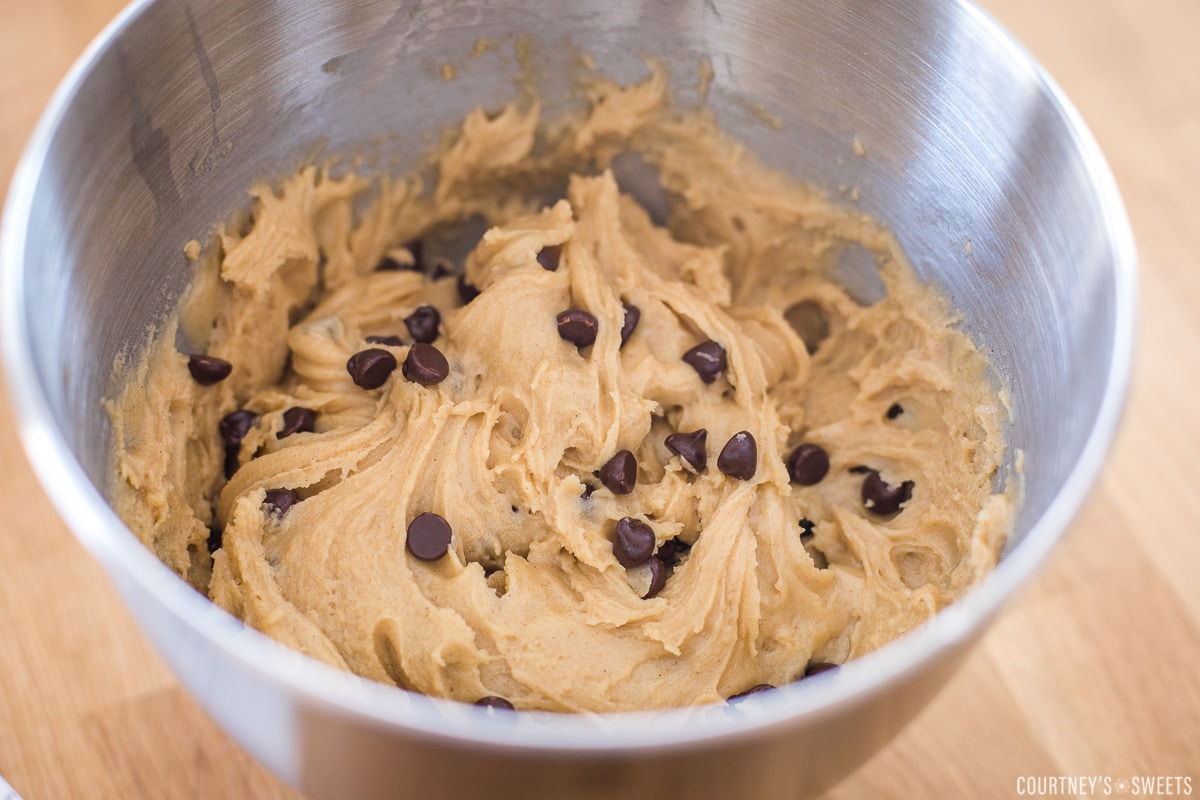 mandel bread dough in a mixing bowl