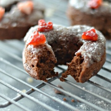 baked chocolate doughnut with raw strawberry sprinkles (2)