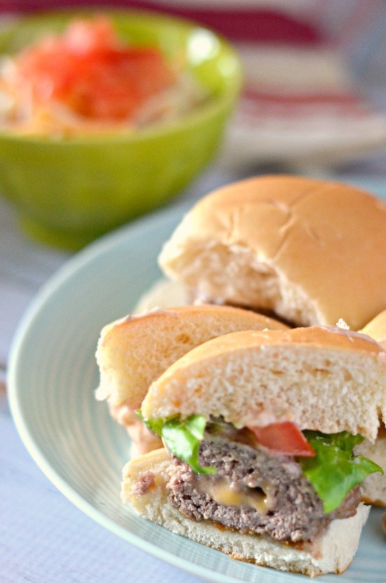 Cheese Filled Burgers #SayCheeseburger #shop