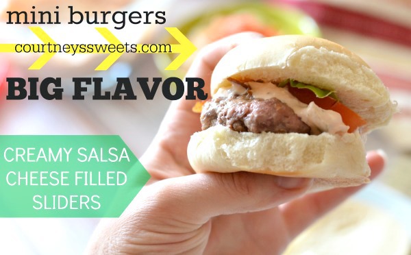 mini burgers big flavor cream salsa cheese filled sliders #SayCheeseburger #shop