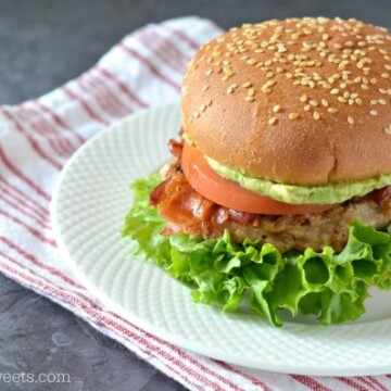 grilled chicken BLT burger bacon lettuce tomato