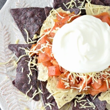 Quick and Easy Nachos - Red, White, and Blue Nachos | 4th of July Recipe