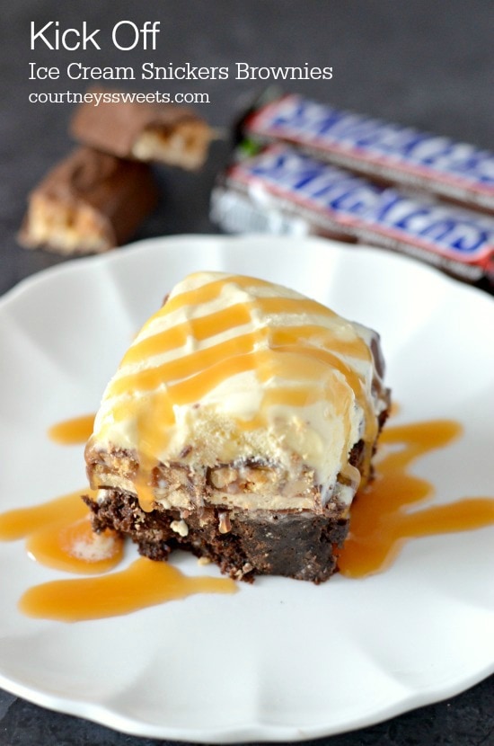 Kick Off Ice Cream Snickers Brownies