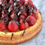 Chocolate Covered Strawberry Vanilla Bean Cheesecake Recipe