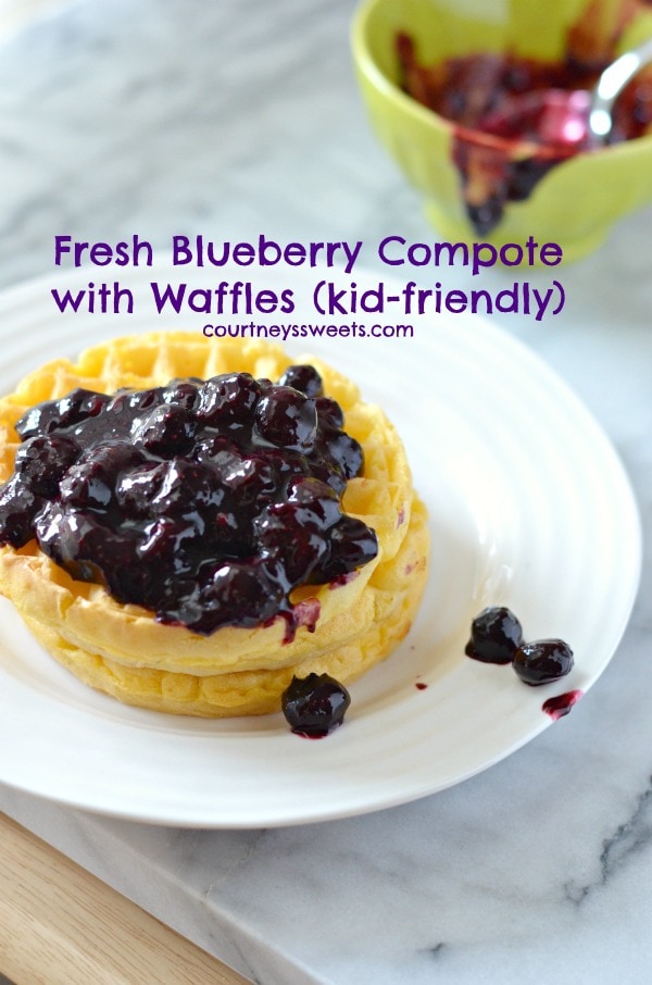 Fresh Blueberry Compote with Waffles #4MoreWaffles #shop 23423423