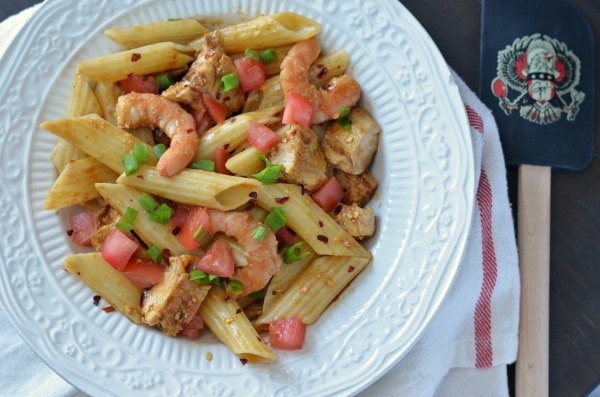 Guy Fieri's Penne with Cajun Chicken and Chipotle Shrimp