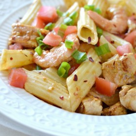 Guy Fieri's Penne with Cajun Shrimp and Chipotle Chicken