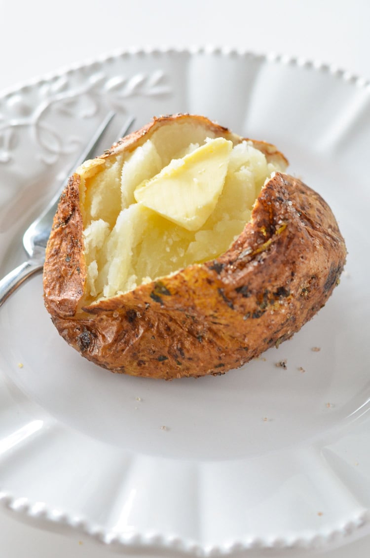 baked potato with butter