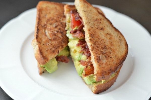 Bacon Avocado and Tomato Sandwiches BLT Avocado Sandwich