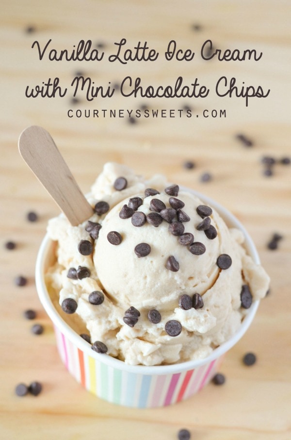 Vanilla Latte Ice Cream with Mini Chocolate Chips