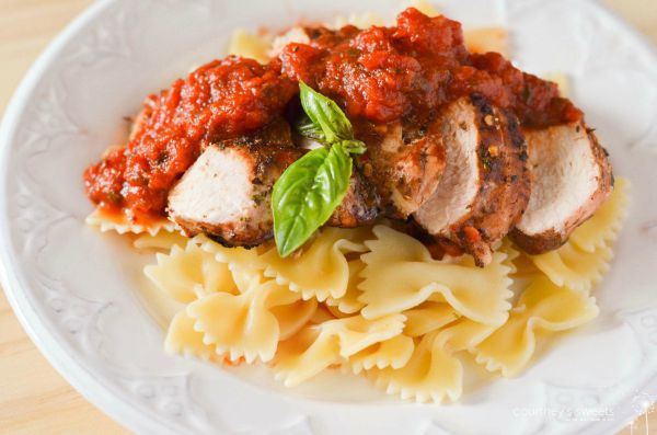 Farfalle with Herb-Marinated Grilled Chicken Recipe