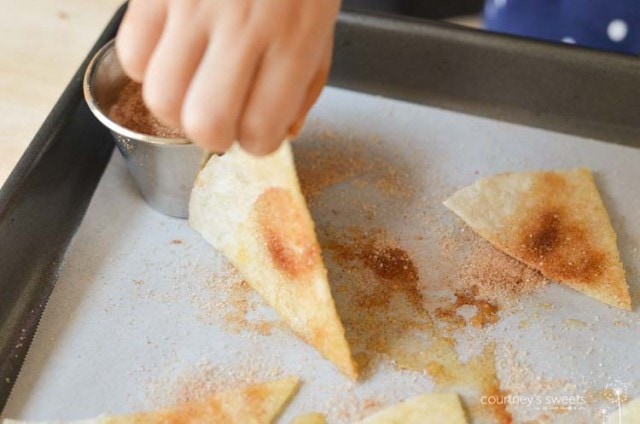 Cinnamon Sugar Tortilla Chips at home