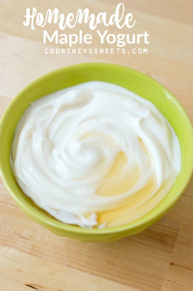 Homemade Maple Yogurt Recipe My Toddler made in her Ingenuity Trio 3-in-1 SmartClean High Chair