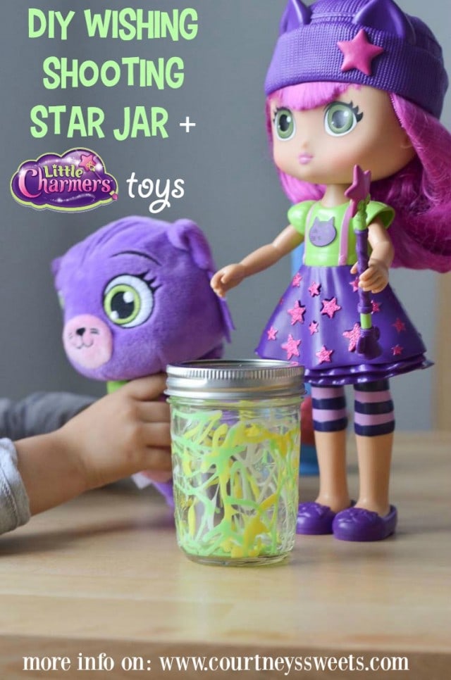 DIY Wishing Shooting Star Jar + Little Charmers Toys more info on www.courtneyssweets.com