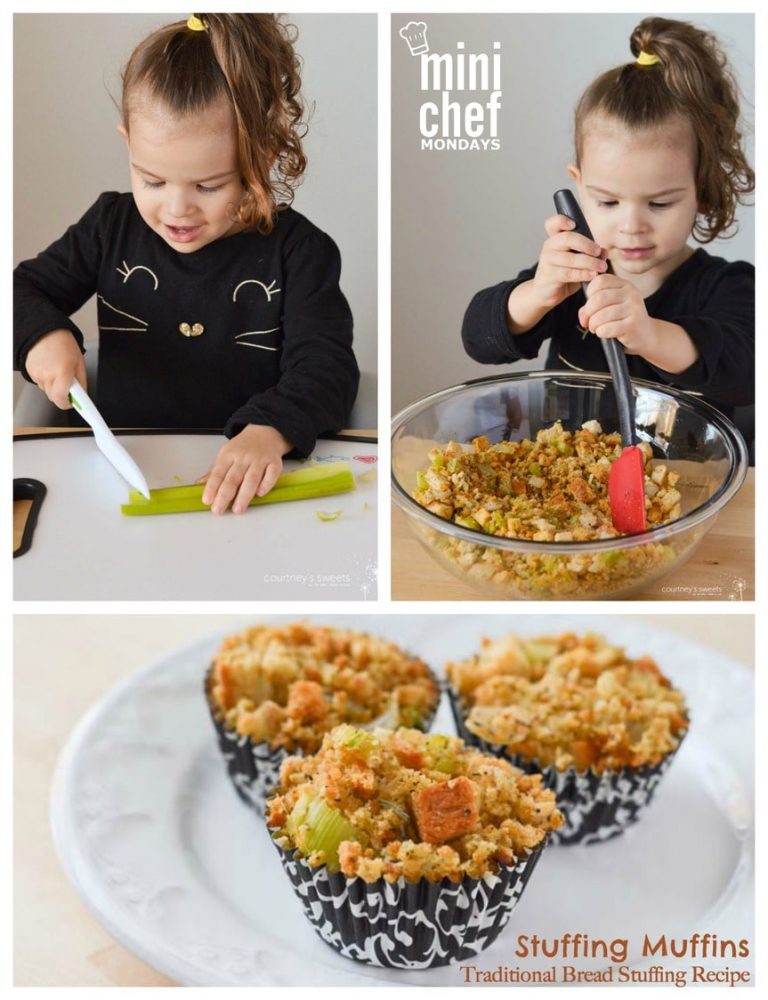 Thanksgiving Stuffing Muffins Traditional Bread Stuffing Recipe. Quick and simple recipe for kids to make!