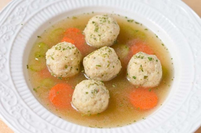 vegetarian matzo ball soup - Husbands That Cook