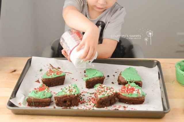 Christmas Tree Holiday Brownies