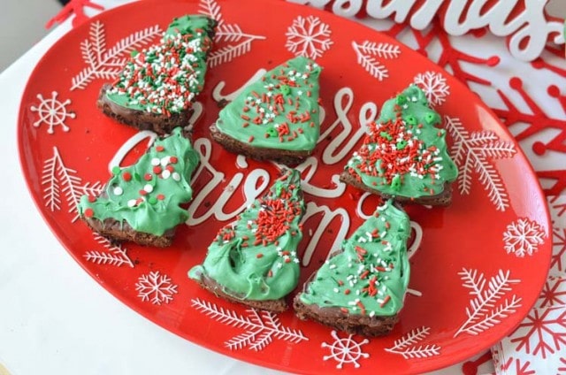 Christmas Tree Holiday Brownies