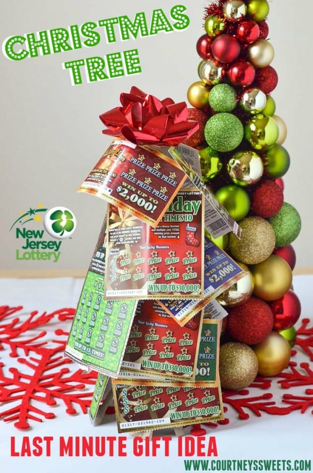 NJ Lottery Tickets Christmas Tree Gift Idea