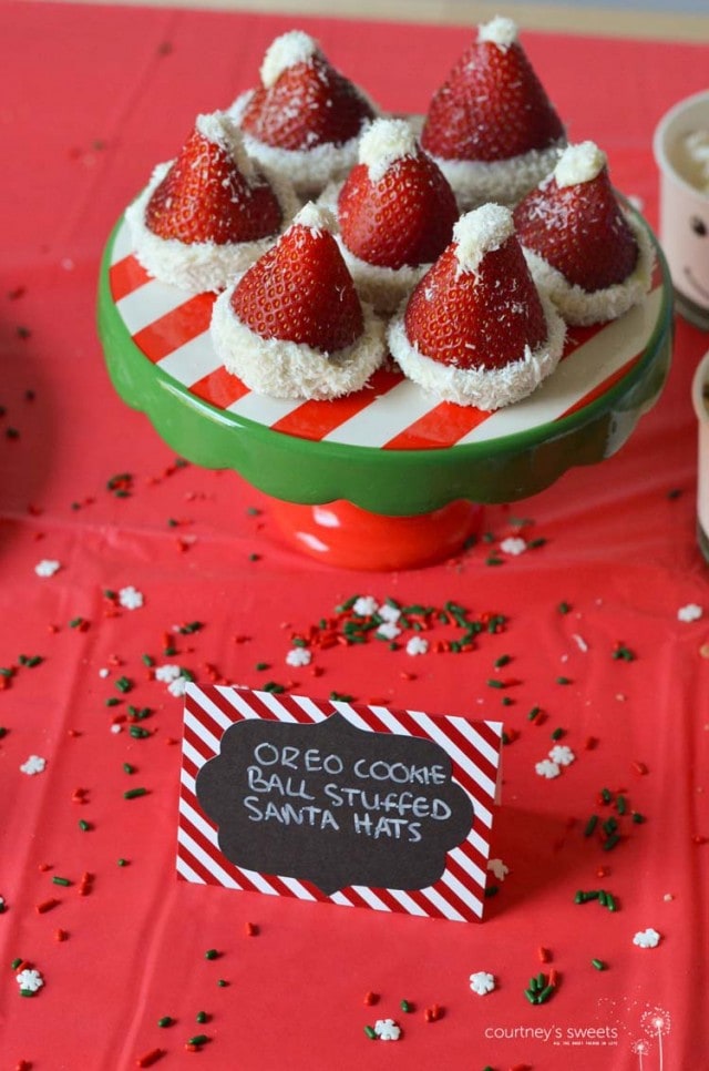 OREO Cookie Ball Stuffed Strawberries + Holiday Cookie Party