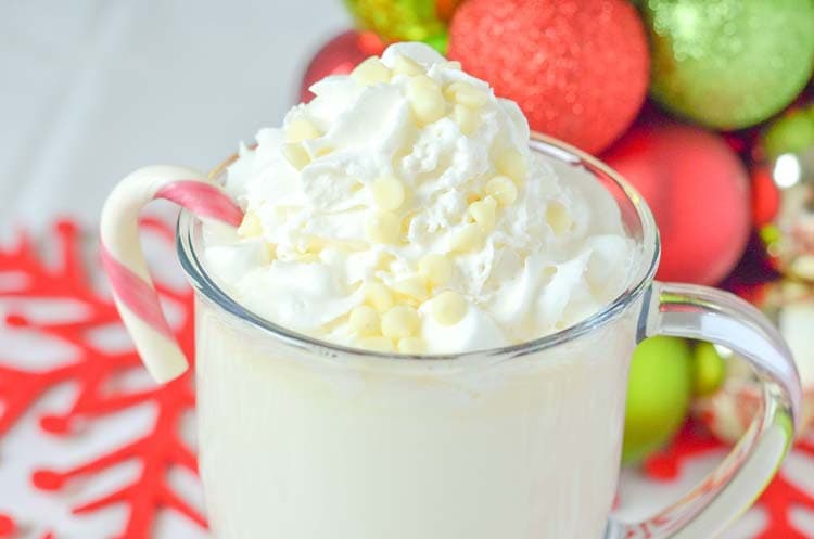 White Hot Chocolate Recipe Quick and easy hot cocoa made with white chocolate www.courtneyssweets.com