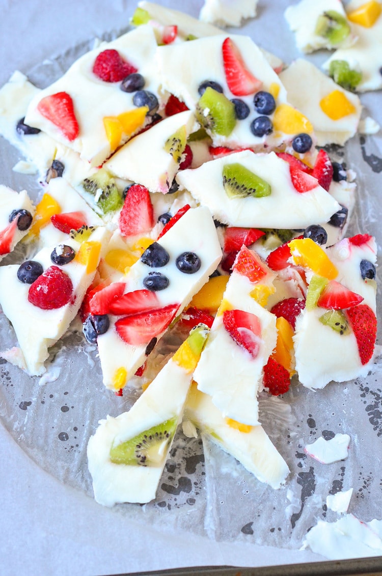 frozen yogurt fruit bark