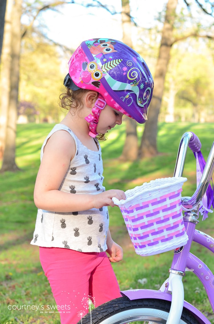 how to ride a bike, toddler style with Scwhinn! First Big Girl Bike!!