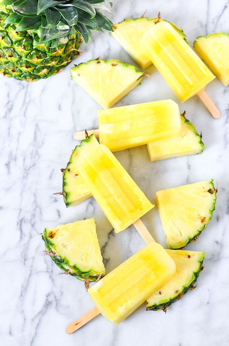 pineapple lemonade ice pops