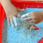 Try our easy slime recipe with cornstarch for a fun allergy free friendly craft! This fun activity uses things you probably have in the house already. Perfect for rainy days and homeschool. Plus we're sharing how we're Free to Be without allergies thanks to all® free clear, an allergy friendly laundry detergent that removes common, everyday allergens from your laundry.