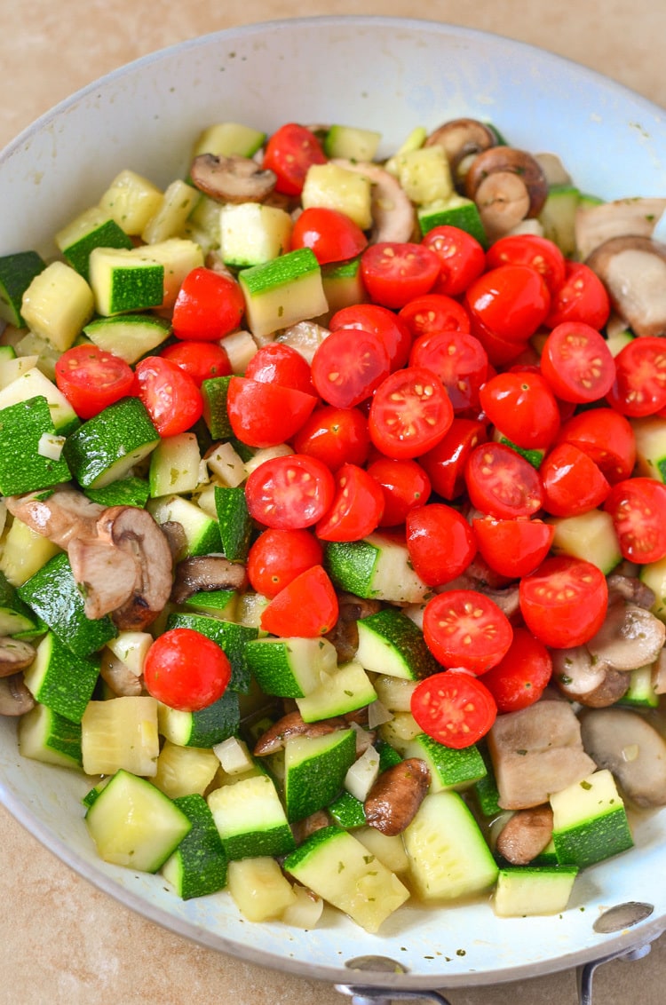 Cooked Veggies with Pasta