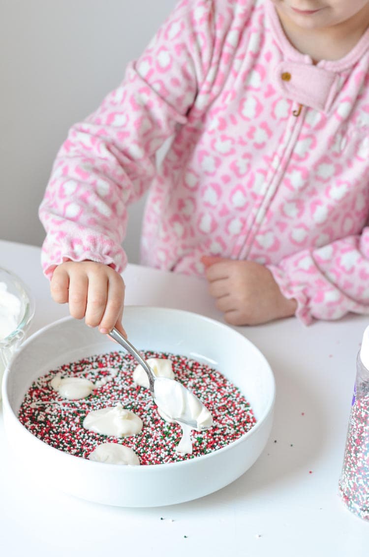 making homemade nonpareils