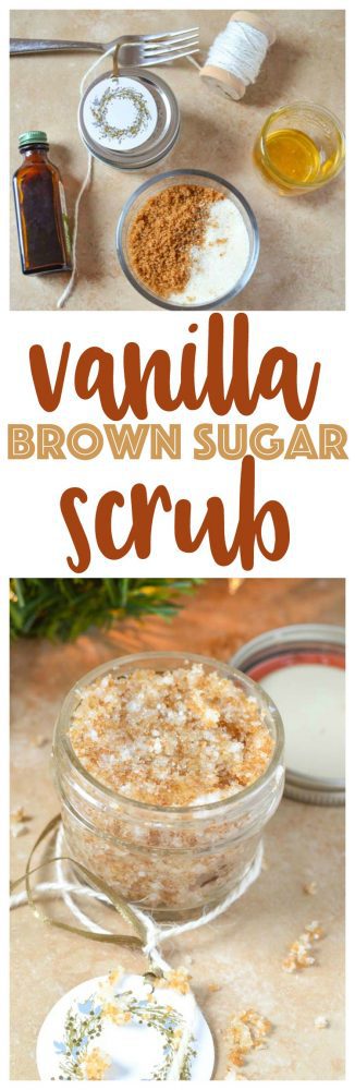 A simple vanilla brown sugar scrub diy along with an Amope mani pedi set is perfect for gift giving during the holiday season.