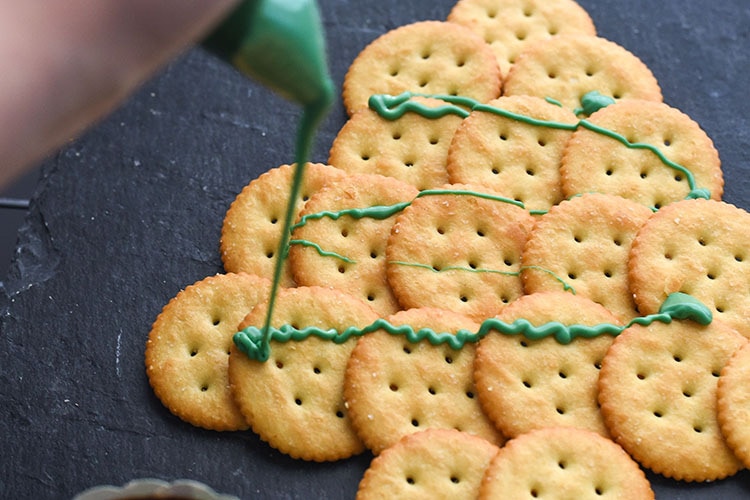 Make a salty and sweet RITZ Cracker Christmas tree recipe to entertain your guests this holiday season. 