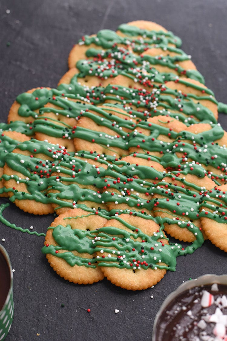 Make a salty and sweet RITZ Crackers Christmas tree recipe to entertain your guests this holiday season. 