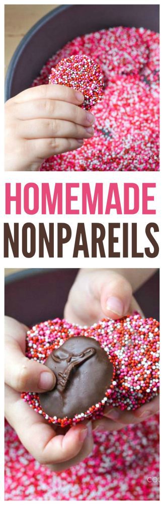 Mini Chef Mondays Homemade Chocolate Nonpareils Recipe easy and delicious homemade chocolate candy gift recipe best holiday candy recipes