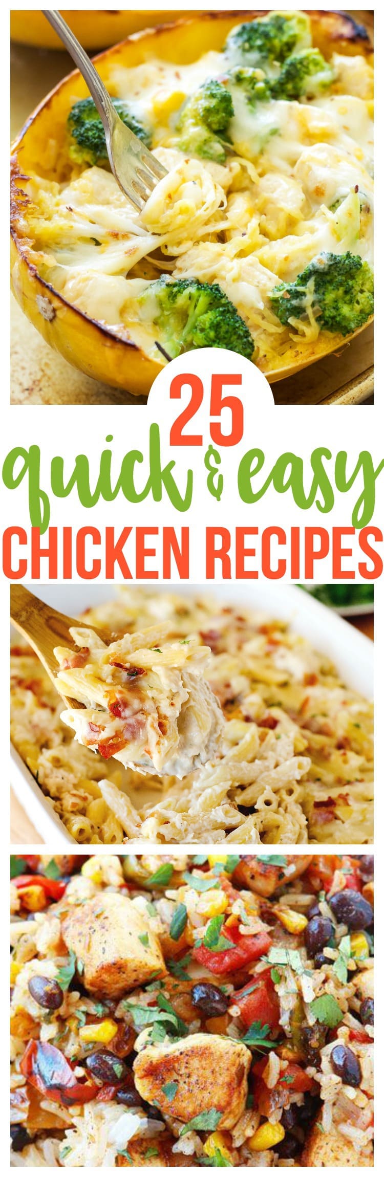 25 Quick and Easy Chicken Recipes must make meal planning your weekly meals or your workout meal plan. Family favorite for picky eaters