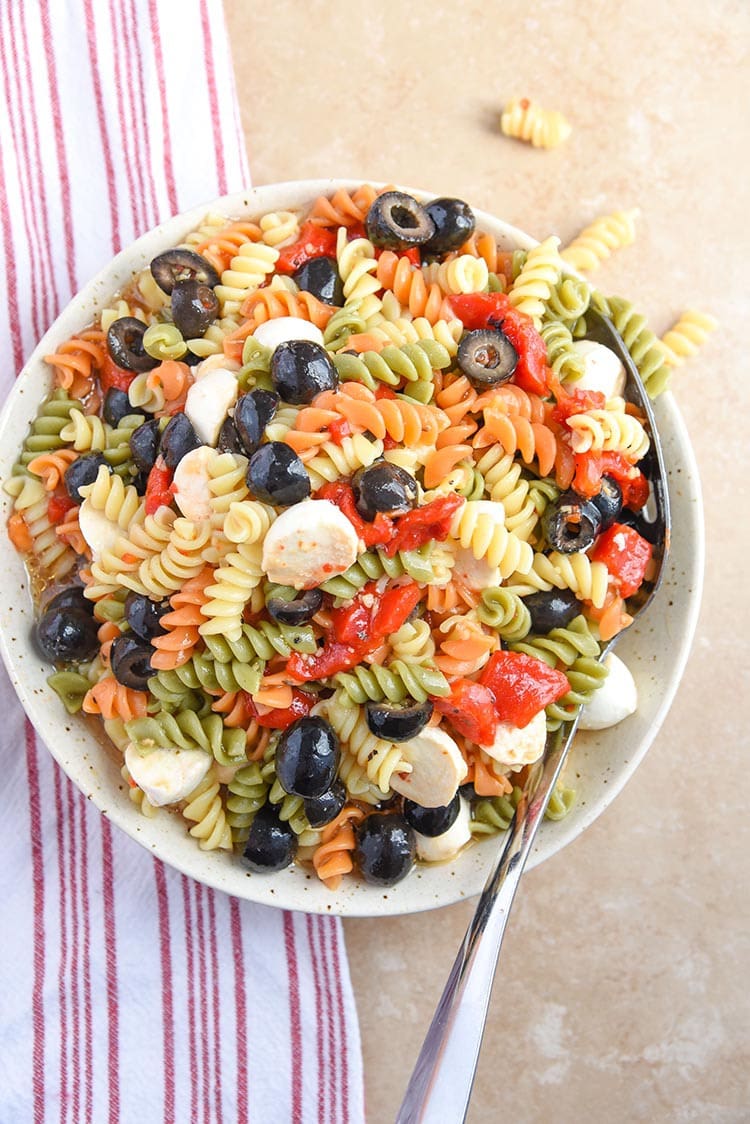 Tri Color Pasta Salad Recipe - Courtney's Sweets