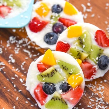 Frozen Yogurt Fruit Bark Mini Chef Mondays Recipe Whole Milk Yogurt, Organic Fresh Fruit, easy healthy snack Healthy Food Dessert Recipe