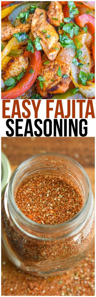 Make your own homemade fajita seasoning recipe instead of using a seasoning packet! It's perfect for chicken fajitas, steak fajitas, shrimp fajitas, or even vegetarian fajitas.