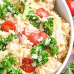 Make this Easy Chicken Risotto Recipe if you want a quick and easy delicious dinner recipe that takes less than 30 minutes to prep and cook!