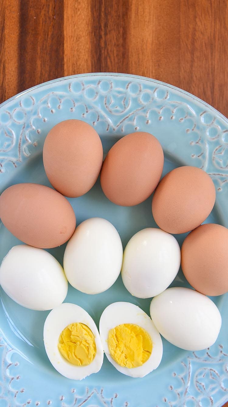 steamed hard boiled eggs