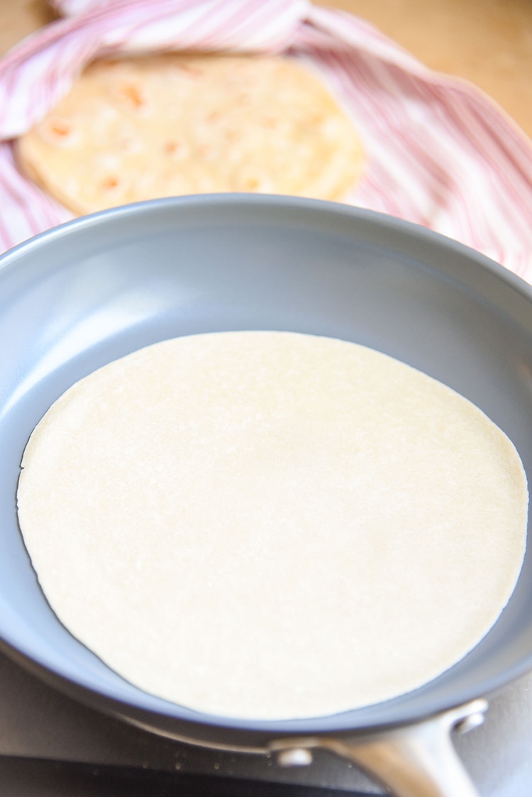 homemade tortillas for chicken fajitas