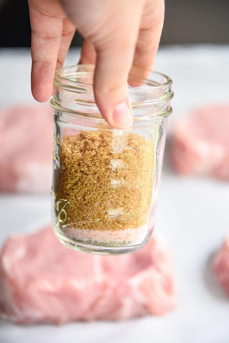 3 Ingredient Brown Sugar Pork Chops will be your new favorite pork chop recipe. If you love easy pork chop recipes this one is made for you! Easy Dinner Recipe 