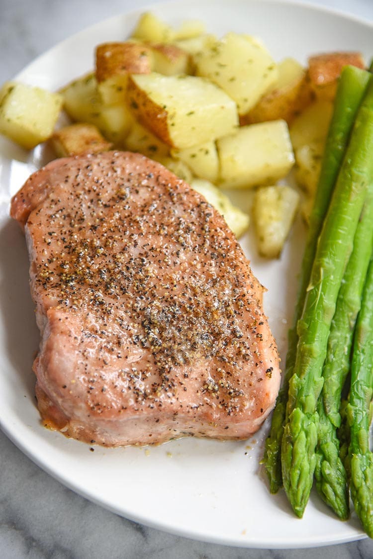 3 Ingredient Brown Sugar Pork Chops will be your new favorite pork chop recipe. If you love easy pork chop recipes this one is made for you! Easy Dinner Recipe